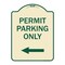 Signmission Permit Parking With Left Arrow Heavy-Gauge Aluminum Architectural Sign, 24" x 18", TG-1824-23327 A-DES-TG-1824-23327 - alternate 1